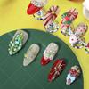 Handmade Press-On Nails Christmas Strawberry Design Red A3410 Almond Shape Women Winter Nail Art