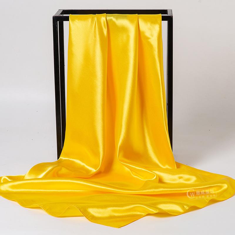 Spring/Summer New Women'S Silk Scarf 90 * 90cm Simulated Silk Twill Square Scarf Fashion Printed Large Square Scarf Professional Scarf