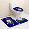 Christmas Bathroom Floor Mat Toilet Three-Piece Set