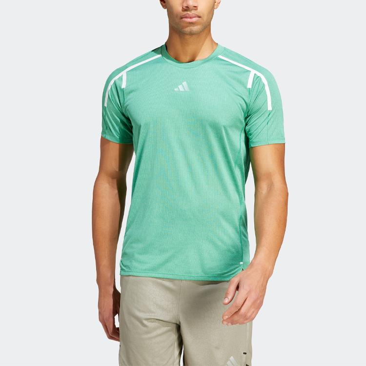 Adidas Teach Not Preach Workout Tee Men Tops Lawn-Green IC2106