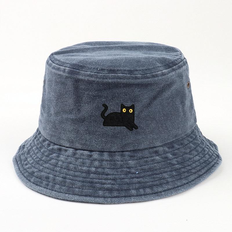 1pc Summer Cat Bucket Hat for Men Women Lightweight Travel Beach Fisherman Hat Outdoor Sports Pull Up Bob Panama Sun Hats