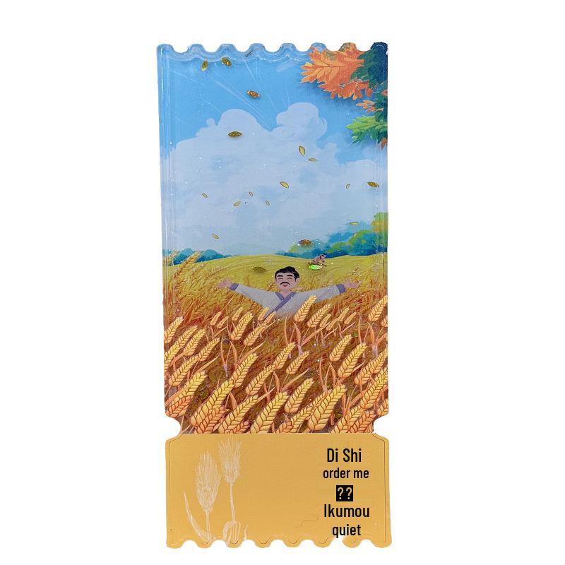 Ticket Stub Flowing Sand Acrylic Fridge Magnet