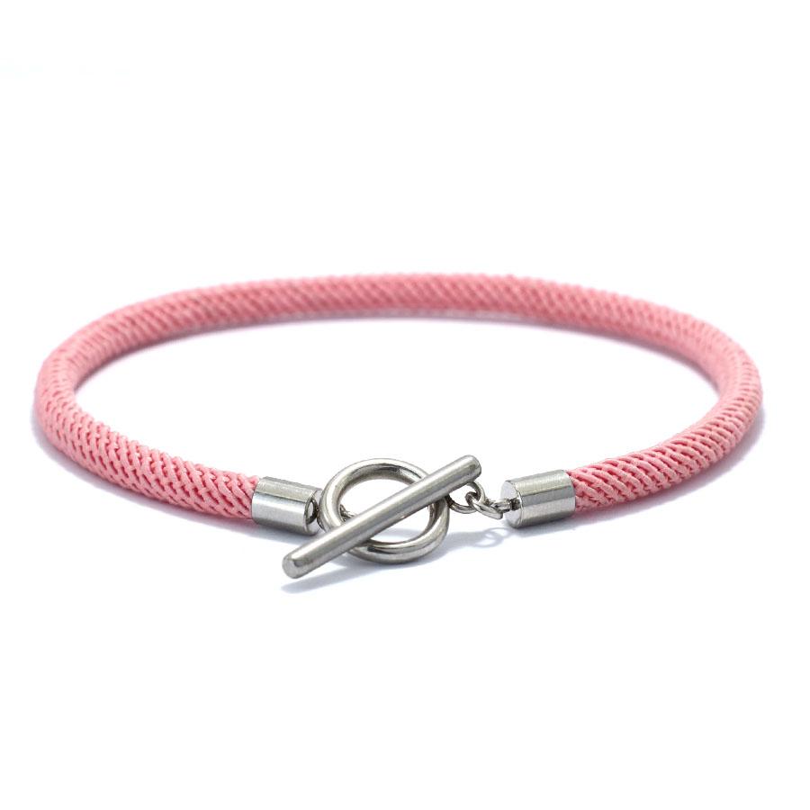 Fashion Lucky Red Thread Bracelet Men Stainless Steel OT Buckle Wrap Braslet Hombre 7 Colors Milan String Beach Nautical Braclet