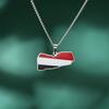  Drip Oil Yemen Map Necklace Stainless Steel Gold Silver Color Fashion Yemeni Flag Pendant Charm Patriotic Gift Wholesale