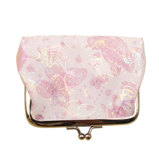 Butterfly Print Coin Purse, Women Small Change Purse, Gradient Butterfly Kiss Lock Closure Pouch for Coins Cards Cash