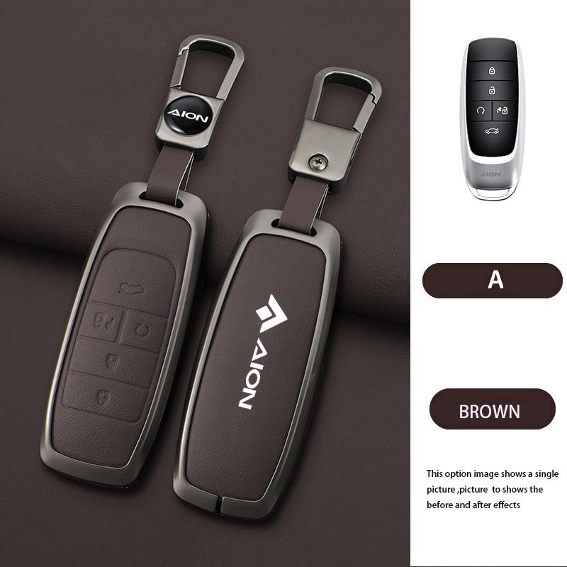5 Buttons Zinc Alloy Car Key Cover Case Protect Shell Holder for GAC AION Y Plus S V LX IA5 Smart Remote Keychain Accessories