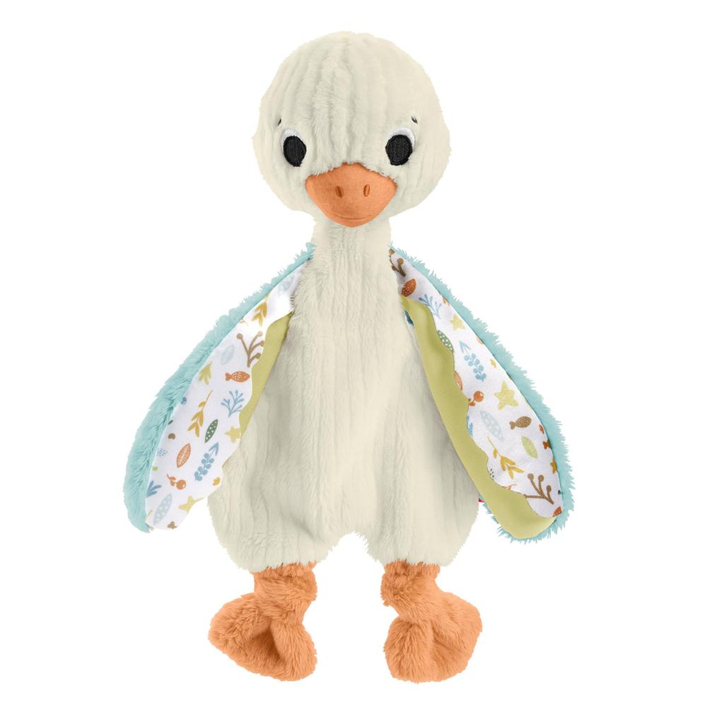 Fluffy Duck Plush Baby Toddler Animal for Ages 3 Months and HRB16 Fisher-Price Toy, & Toy, Rattle, Up, White,