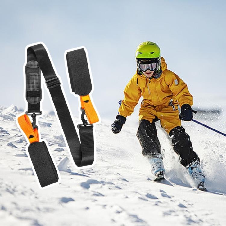 Multiple Use Ski Sled Shoulder Strap Hands Frees Transport For Skis Snowboards Adjustable EVA Strap Outdoor Equipment