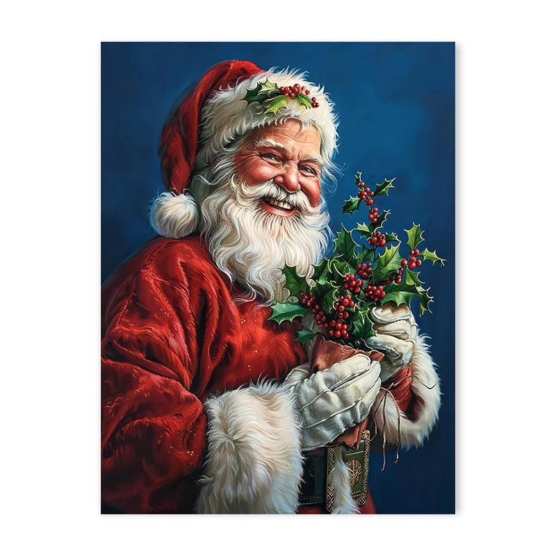 Red Truck Christmas Tree Holiday Decoration Poster Winter Santa Claus Snow Scene Canvas Painting Living Room Wall Art Home Decor