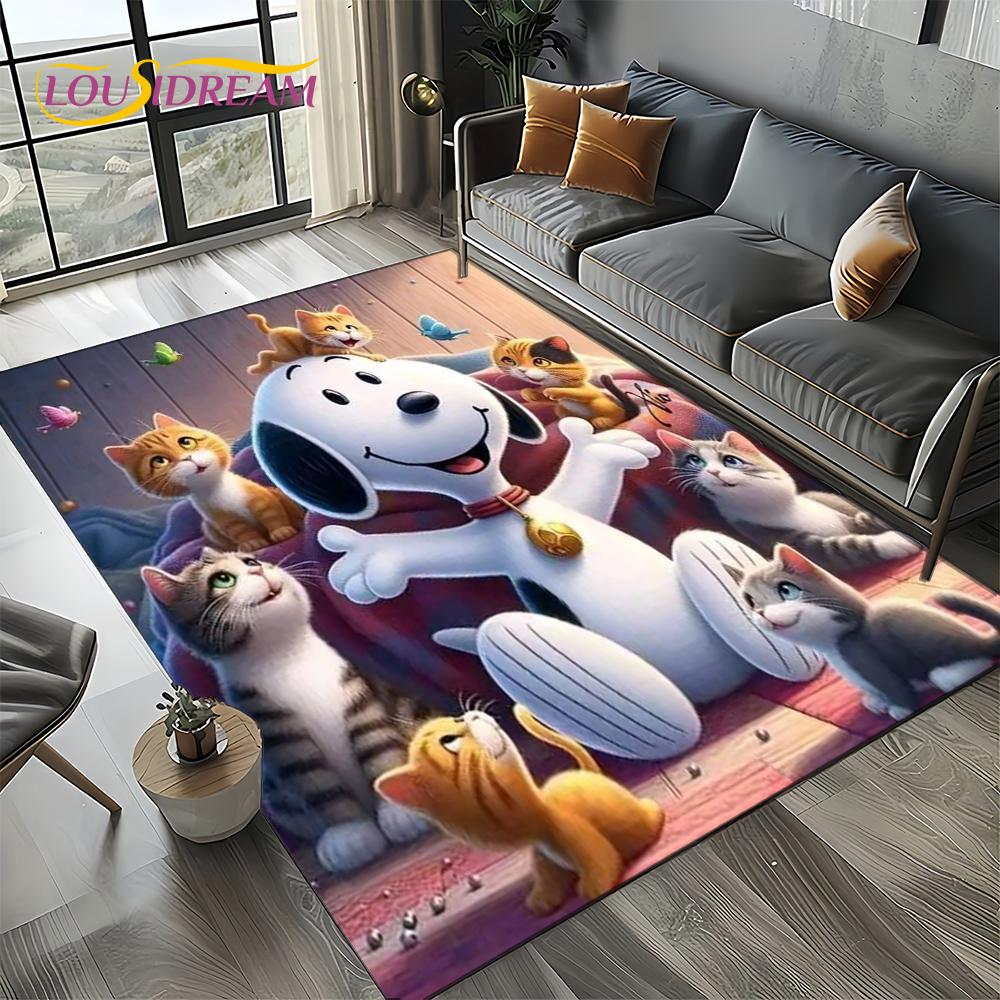 27 Style Cute Snoopy Dog Cartoon Carpet Rug for Bedroom Living Room Home Sofa Decoration,kids Game Large Decor Floor Mat Gift 3D