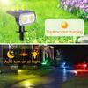 1500mAh Outdoor Solar Lichter 10 Led Wasserdichte Bunte Solar Rasen Licht Wand Lampe 7 Farben RGB Landschaft Scheinwerfer
