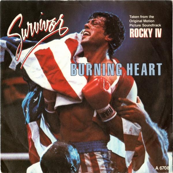 

7inch Record SURVIVOR - Burning Heart A6708 Scotti Bros. Re 1985 UK Rock Used