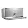 Stufenwerkzeugkasten für Sattelzug, 760 x 750 x 400 mm Robuster Aluminium-Riffelblech-Werkzeugkasten, Wasserdichte Einstiegsstufen-Aufbewahrungsbox für die Kabine mit T-Griff-Schloss &