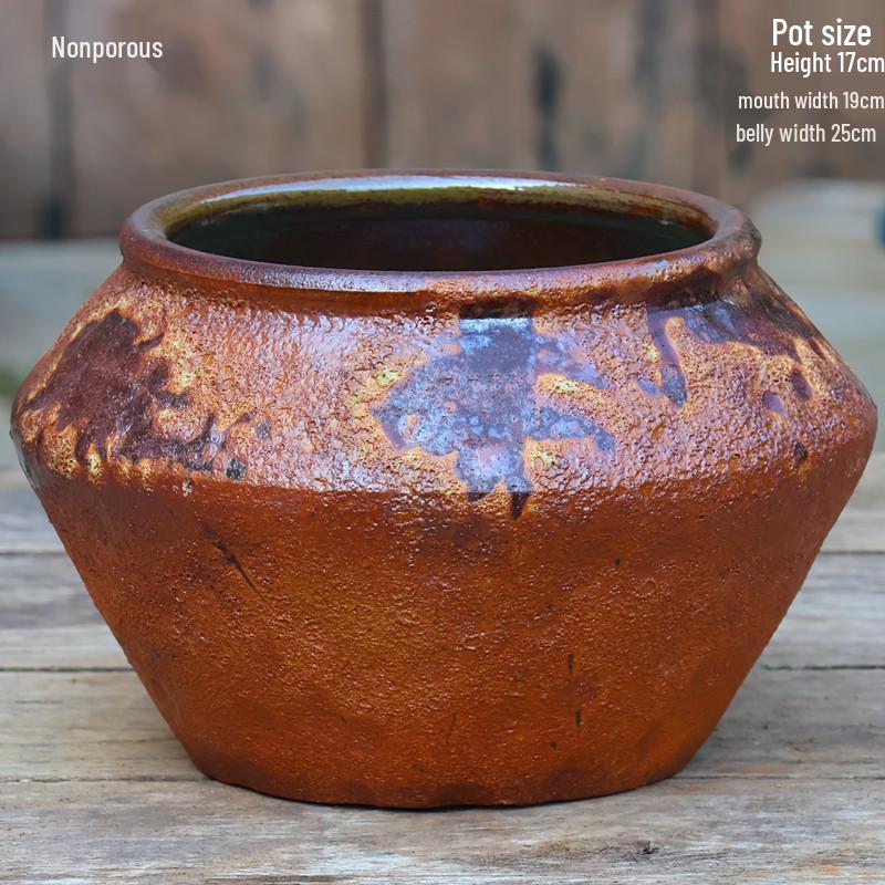 Vintage Ceramic Fish Tank Water Feature with Filtration & Oxygenation for Courtyard Landscaping and Hotel Décor