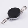 1pcs All Metal Easy Pull Buckle 4 High Resilient Telescopic Rope Key Ring Anti-theft Stretch Keychain
