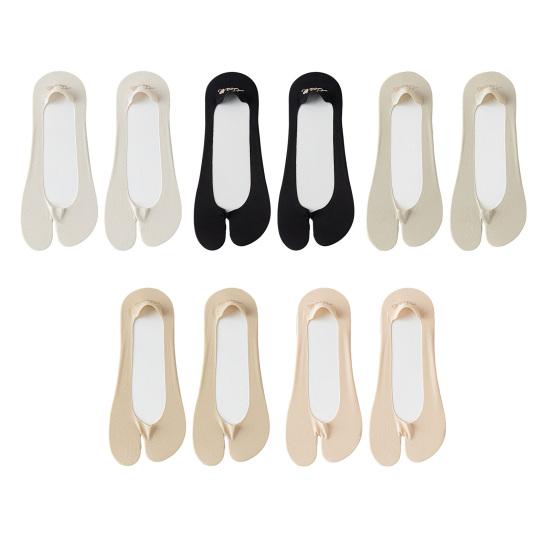 Flip Flop Tabi Socks for Women Elastic Split 2 Toe Socks Low Cut No Show Boat Sock Invisible Thin Cotton Sock