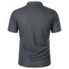 Summer Men's Short Sleeve T Shirts Solid Color Stand Collar Smart Casual Tshirts Men Slim Fit Lightweight Pull On Tees Tops Man