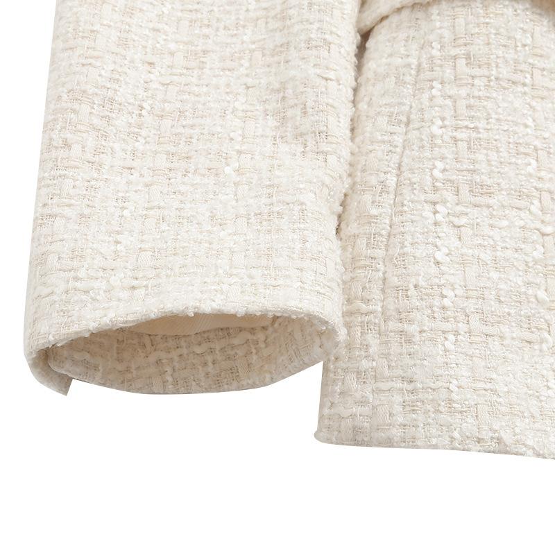 GMXIA Women's Vintage Casual Solid Color Print Autumn Winter Long Sleeve POLO Neck Jackets & Coats