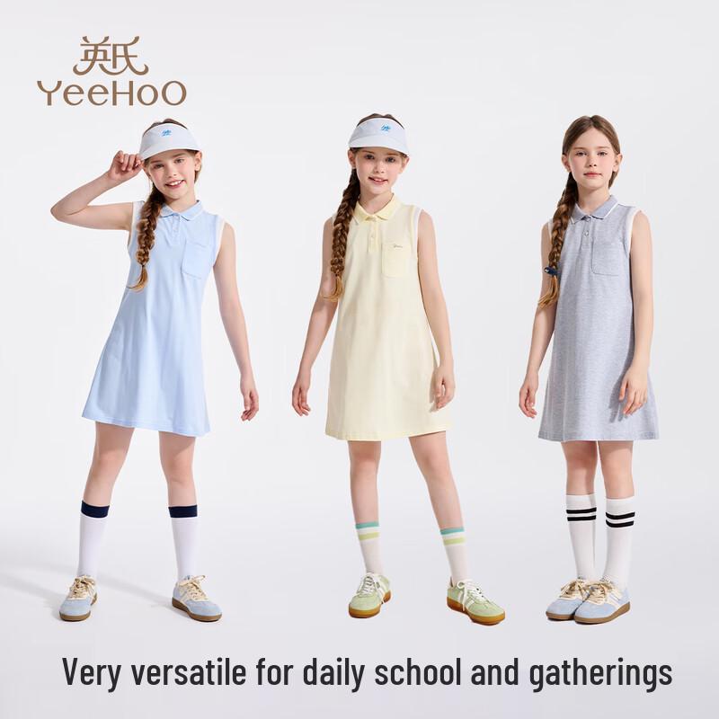 YEEHOO Girls' Sleeveless Polo Dress