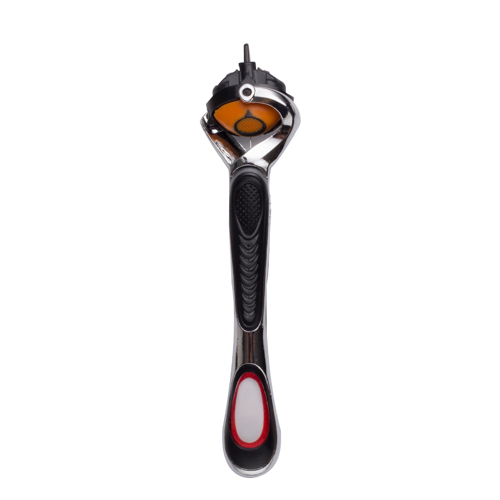 Orange Blue Five-Layer Manual Razor - Gillette Universal Holder for Sharp Hair Removal