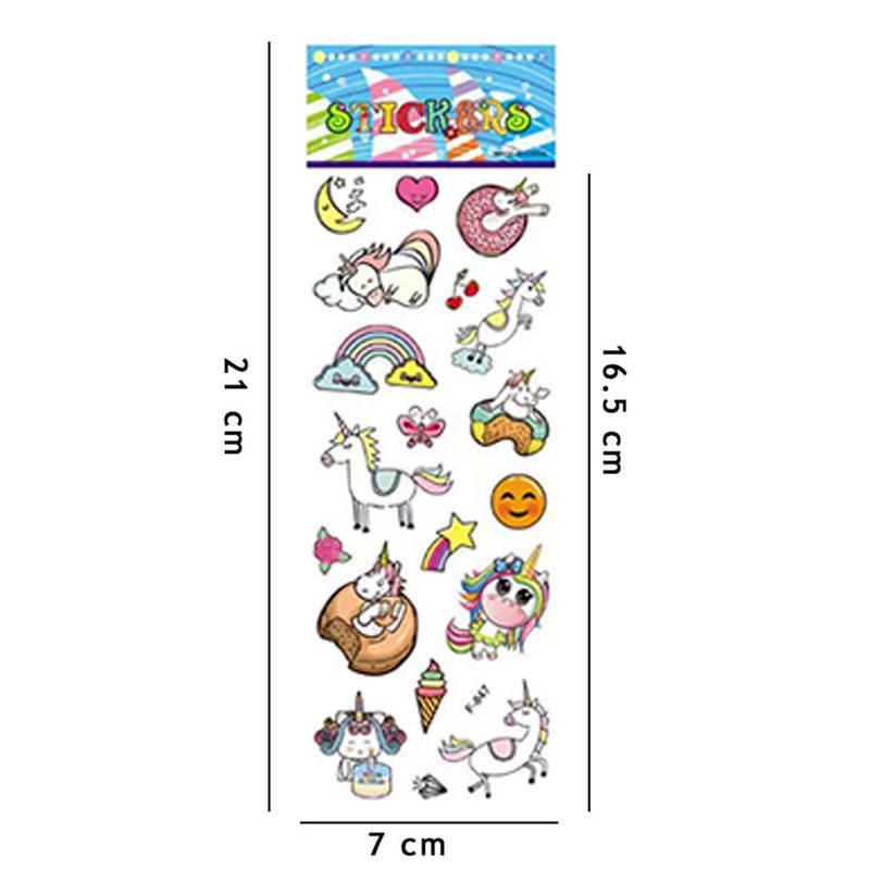 6/12/24pcs 3D Bubble Stickers Cartoon Cute Unicorn Design Children Sticker Toys for Kids Birthday Christmas New Year Gifts TMZ