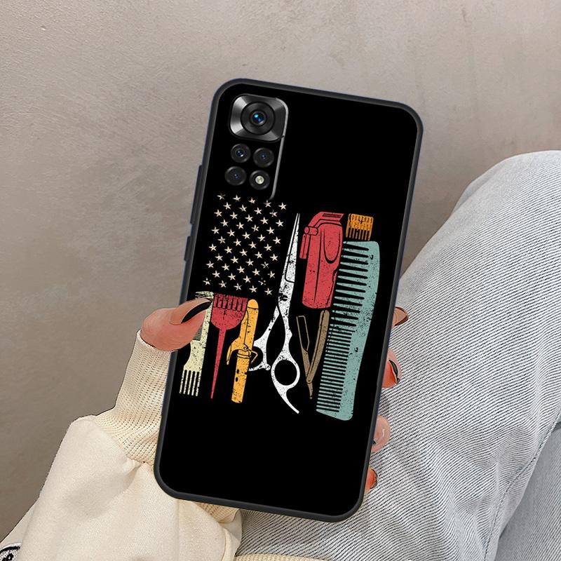Barber Shop Hair Stylist Tools Case For Xiaomi Redmi Note 12 Pro 8 9 10 11 Pro Note 11S 9S 10S 9A 9C 9T 10C 12C Cover