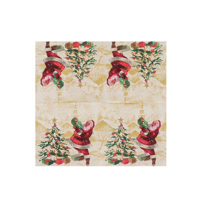 Santa Claus Christmas Tree Decorative Napkins for Festive Parties