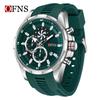 OFNS Business Men's Quartz Watch: Fashionable, Three Sub-Dials, Six Hands, Calendar, Waterproof.