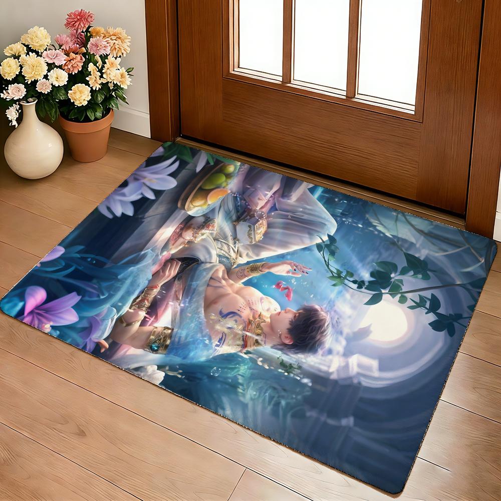 Deep Love R-Rafayel Game Floor Mat Cozy Flannel Soft Thick Non-Slip Mat For Living Room Bedroom Kitchen Decor Rugs