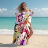 1pc DoReMi2 Beach Towel, Comfortable and Thick, and Swimming/Bath/Picnic/Camping Towel, Suitable for Seaside Beaches