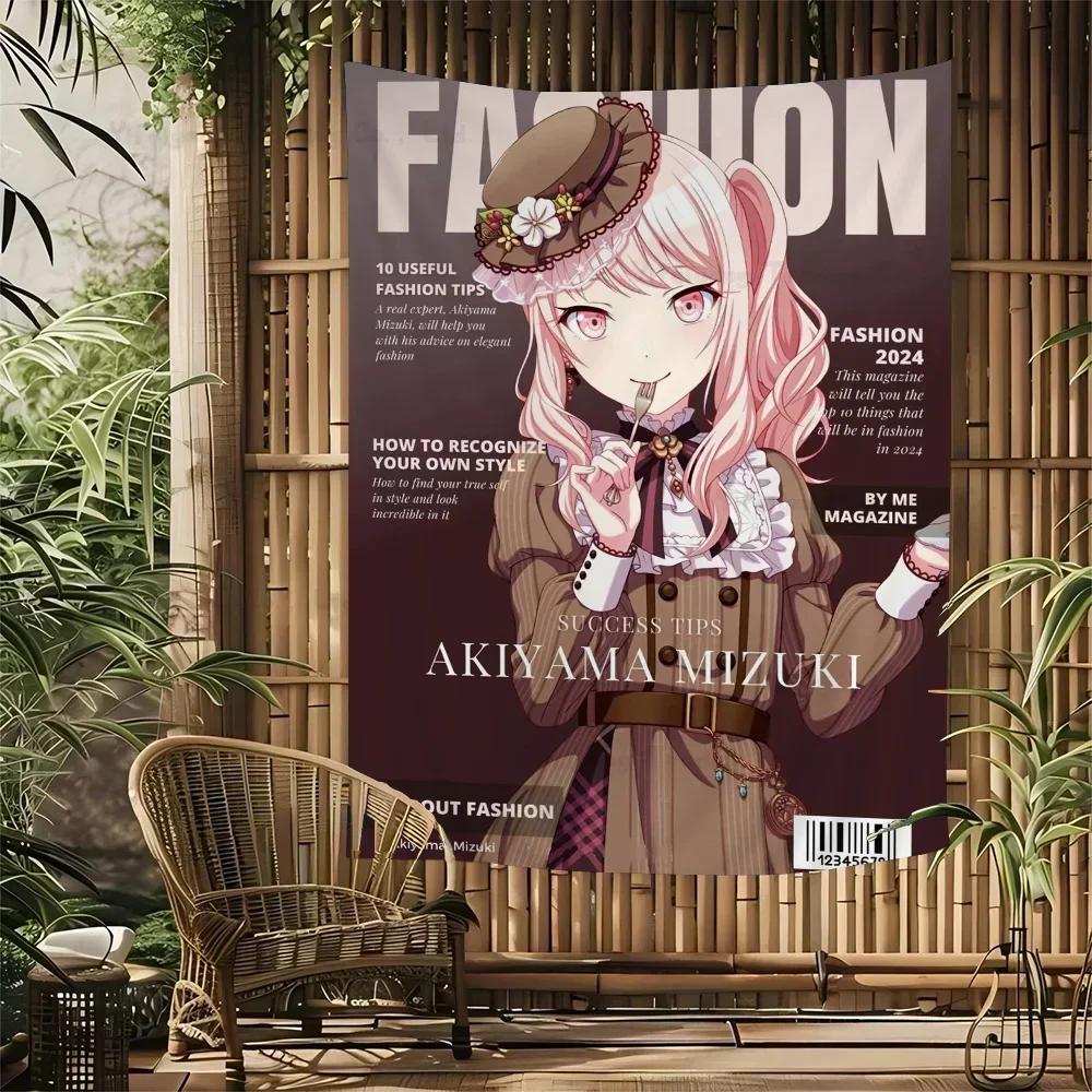 Akiyama Mizuki Hängendes Böhmisches Wandteppich Hängendes Tarot Hippie Wandteppiche Studentenwohnheim Japanischer Wandteppich