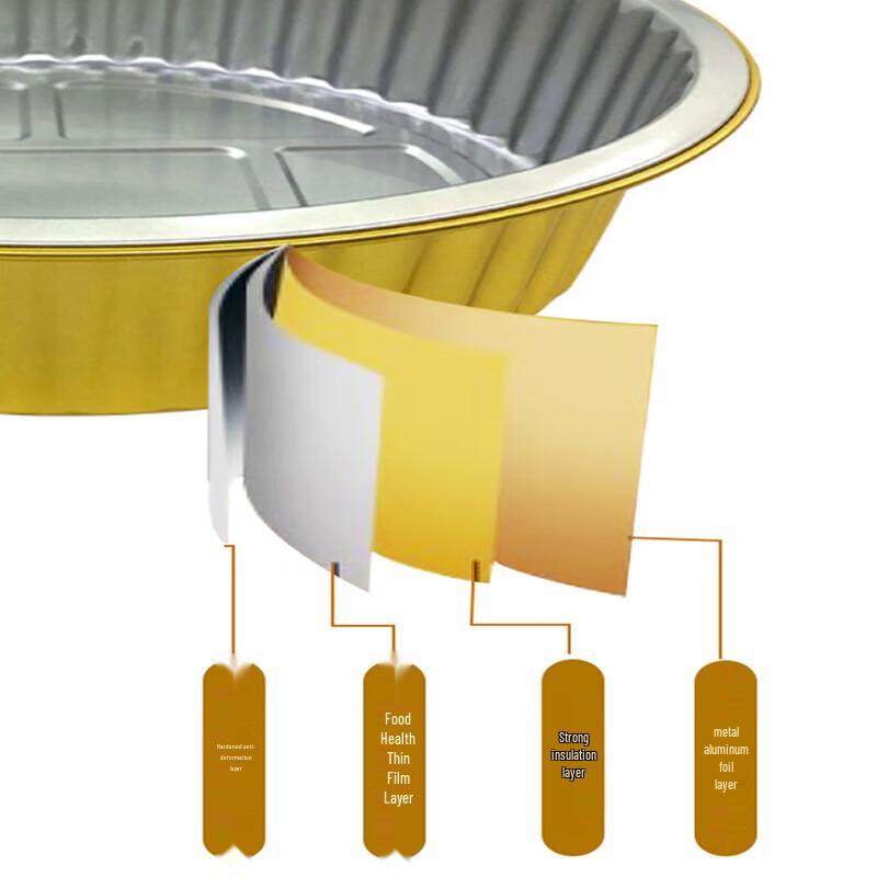 Disposable Aluminum Foil Hot Pot Bowls with Lids and Handles