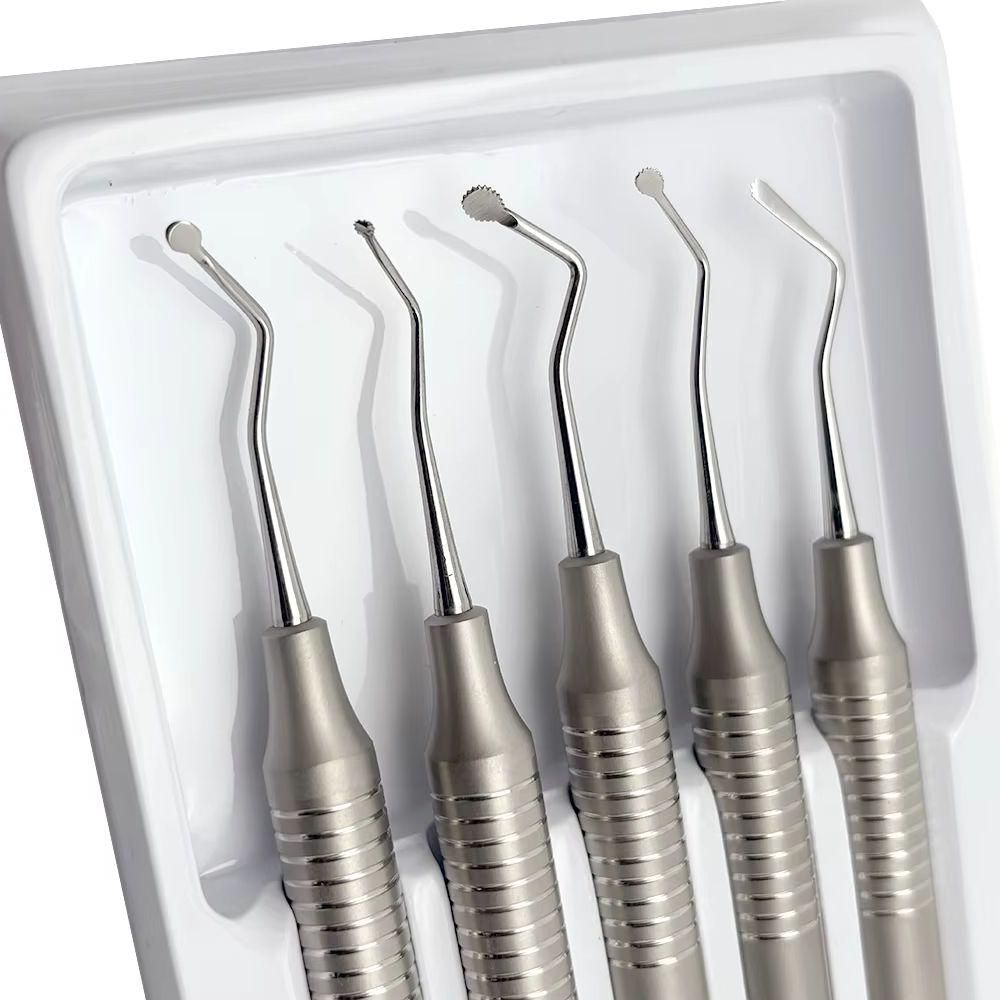 5 Stück Dental Zahnfleischretraktionsfaden-Packer Gezahnter Separator Picker Platzierungsinstrument Zahnarztwerkzeuge