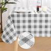 Olanly Rectangle Waterproof Table Cloth Buffalo Flannel Backed Tablecloth Wipeabl Plastic Table Cover For Dinner Kitchen Outdoor