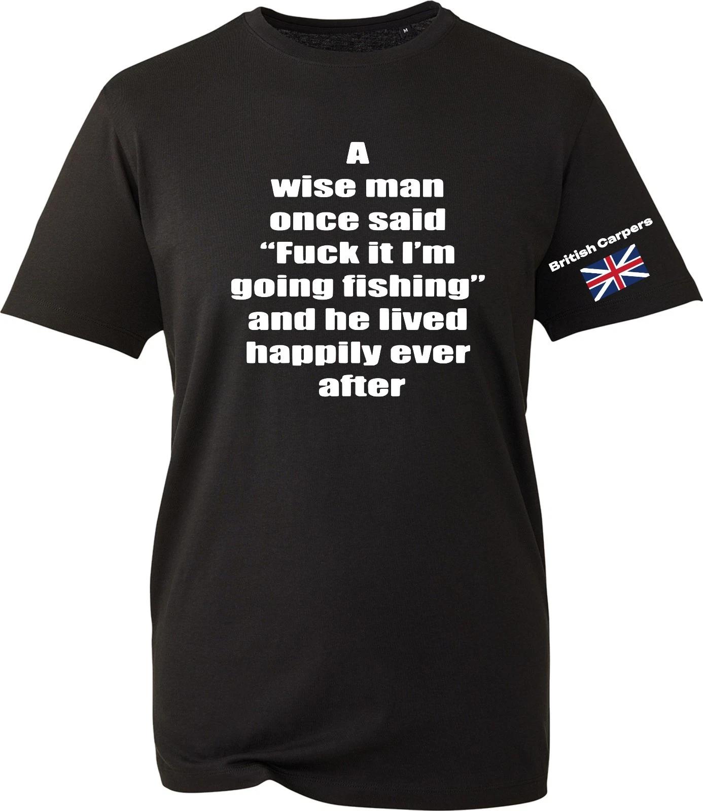 

British Carp Fishing Men Women T-Shirt Adults Fisherman Fishing Rude Gift Tee 2XL