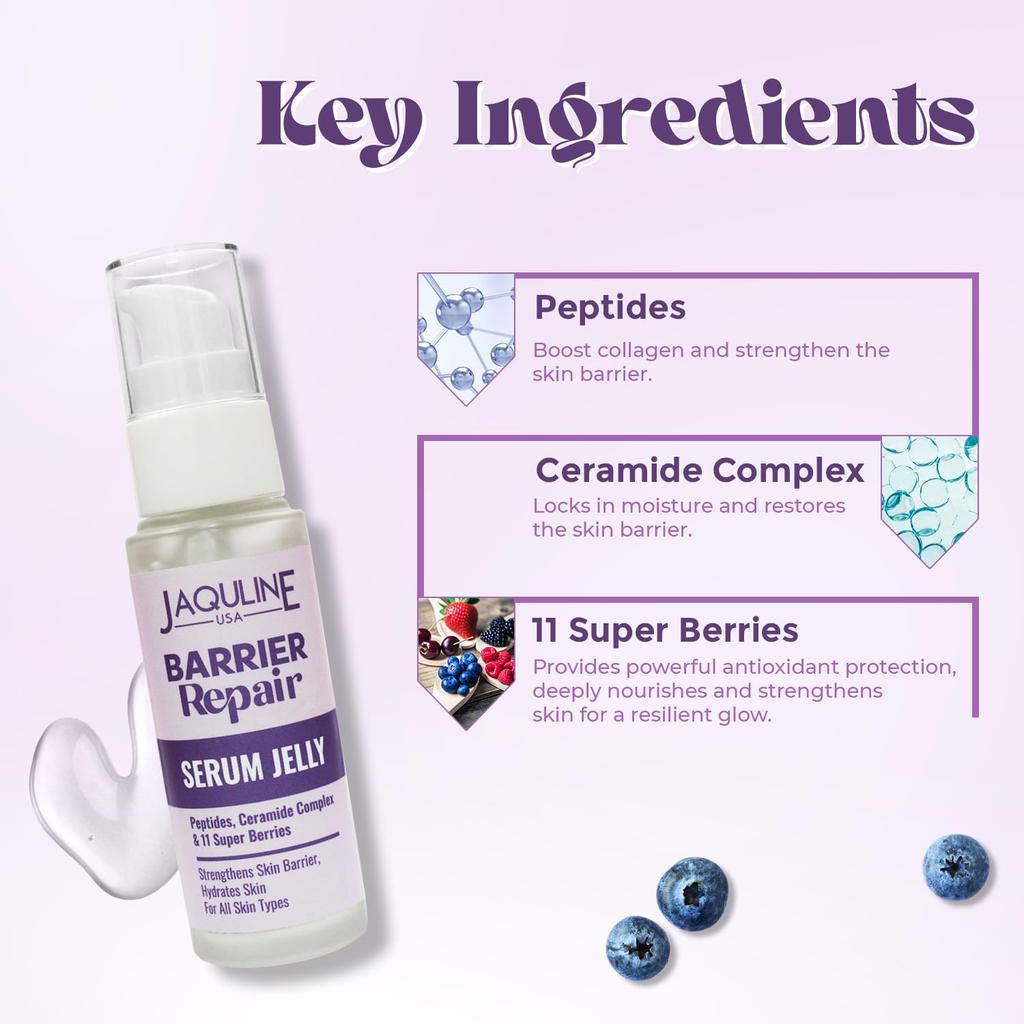 JAQULINE USA Barrier Repair Serum Jelly | Skin Brightening Face Serum | Boosts Hydration & Elasticity | Prevents Early Signs of Aging | Lightweig