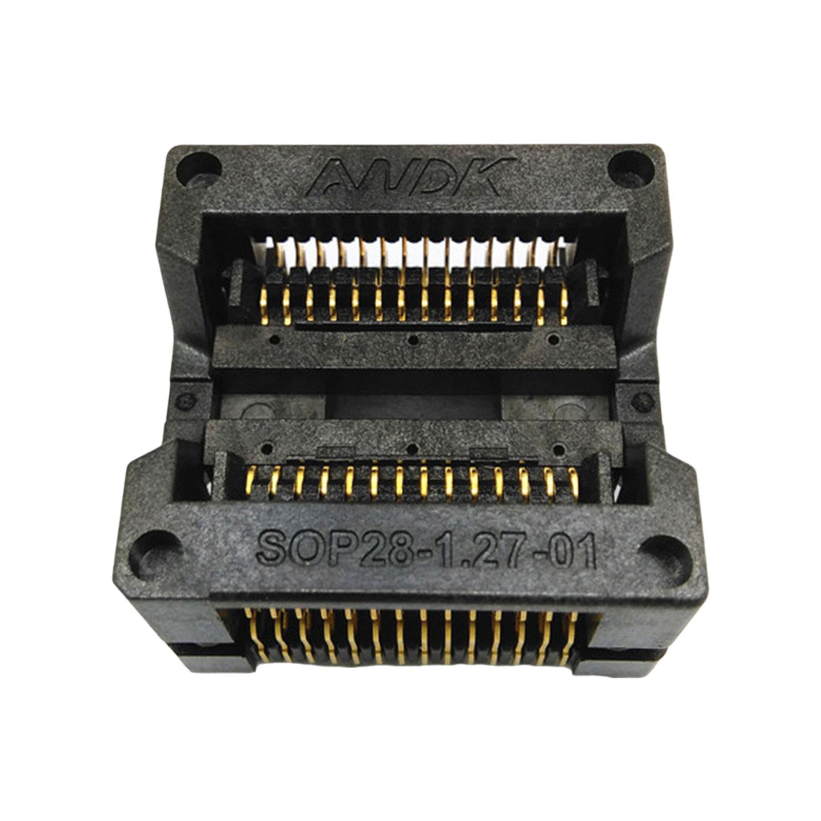Адаптер для программирования SOP28 - DIP28, тестовый разъем, шаг 1,27 мм, ширина 300 мил SSOP28-1,27 OTS28(28)-1.27 Адаптер гнезда A