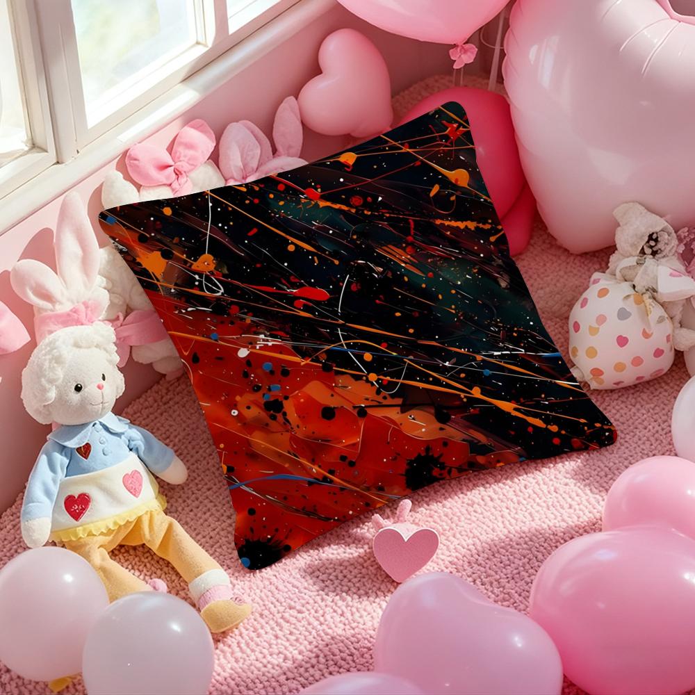 J-Jackson P-Pollock Abstrakte Kunst Kissenbezug Musterbedruckter Kissenbezug für Wohnzimmer Sofa Kissenbezug & Schlafzimmer Dekoration