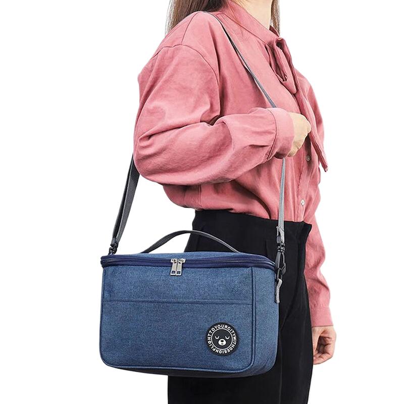 Portable Lunch Bag Thermal Insulated Lunch Box Tote Cooler Handbag Waterproof Backpack Bento Pouch Company Food Storage Bags