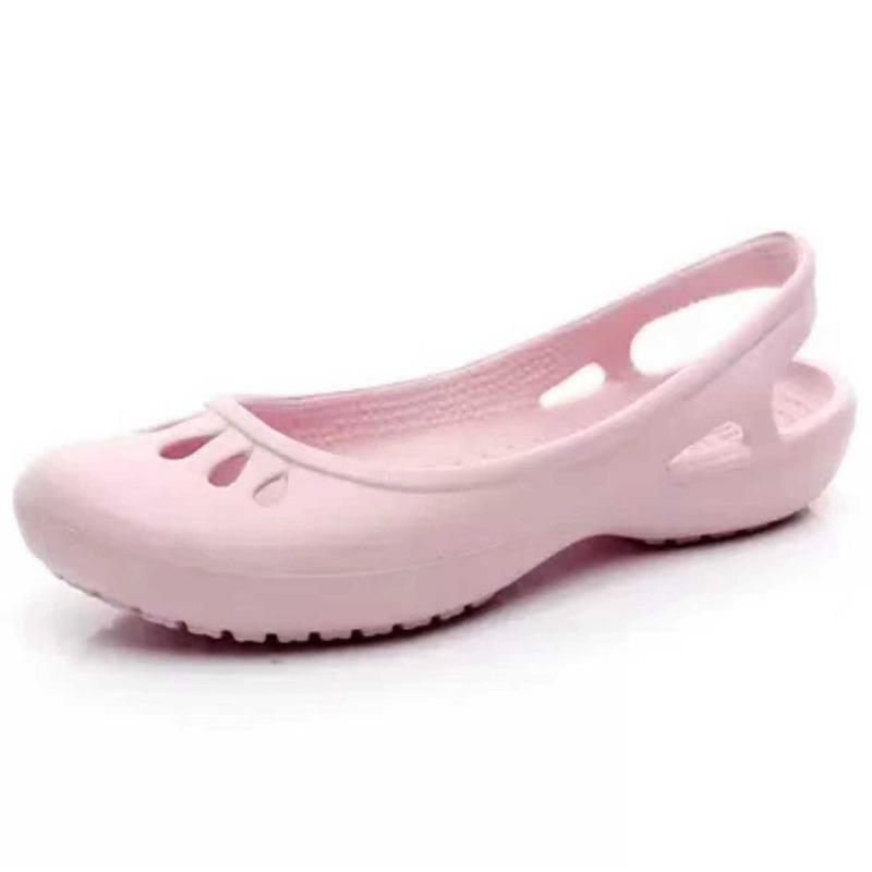 Summer rafting hole shoes new women s garden shoes Melody beach shoes non-slip thin feet casual sandals W5 розовый