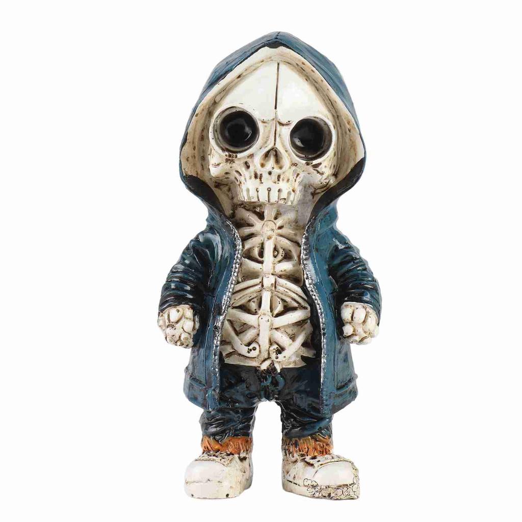 Skeleton Figurines Cool Exquisite Resin Skeleton Statue for Home Party Desk Decor Gift Type A
