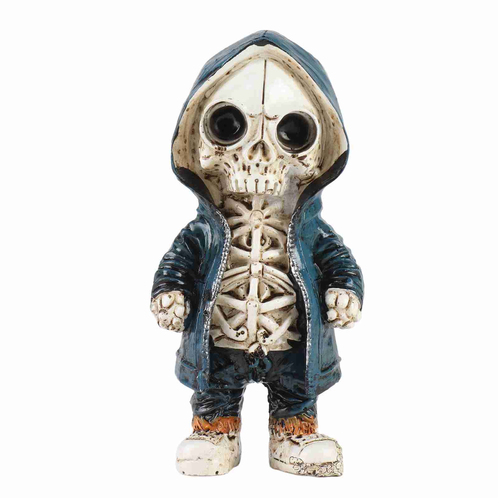 Skeleton Figurines Cool Exquisite Resin Skeleton Statue for Home Party Desk Decor Gift Decorative Halloween Ornaments