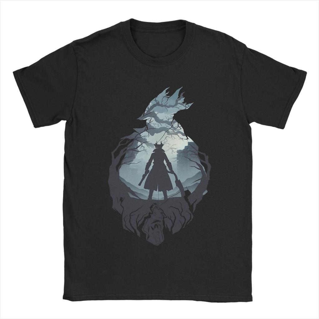 Unisex s Bloodbornes Dark Souls T Shirts Pure Cotton Clothing Vintage Short Sleeve Crewneck Tees Summer TShirt