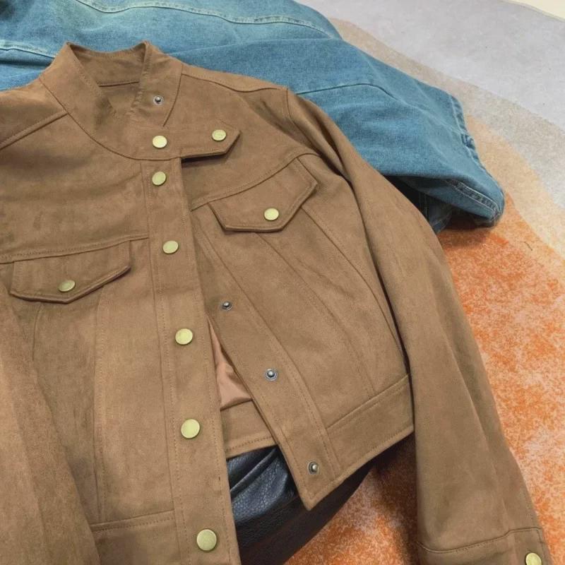 Women's Deerskin Short Coat - Stylish Spring/Autumn 2025 Jacket