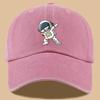 Retro Astronaut Pattern Outdoor Adventure Classic Baseball Cap with Adjustable Breathable Design, Ideal Travel Gift