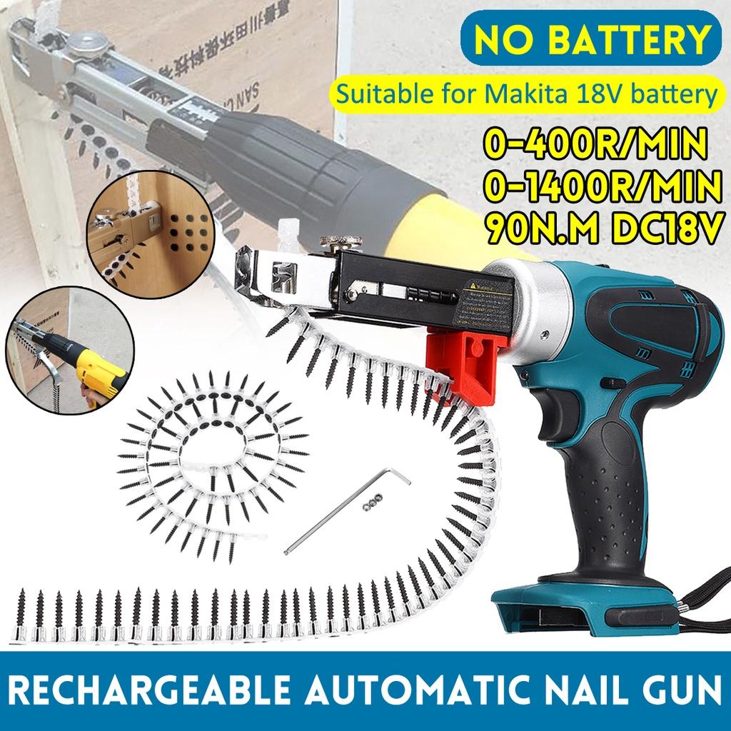 Electric Nail Guns DC 18V Nailer Stapler Woodworking Cordless Electric Tacker Furniture Staple Guns Power Tools for 18V Battery