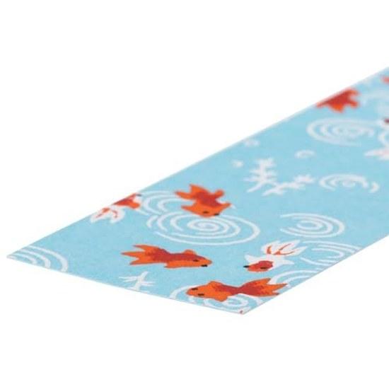 Washi Kawa Sumi Yūzen Katazome Bookmark 6 pieces Goldfish Summer Tradition 80459