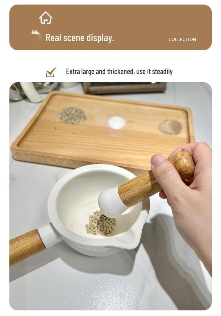 Ceramic Mortar & Pestle: Hunan Cuisine Garlic Grinder for Eggplant, Chili, and Tea.