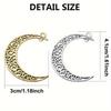 5/10/20pcs Simple Hollow Moon Small Pendant Hollow Crescent Alloy Pendant Necklace Bracelet Foot Chain Phone Chain DIY Jewelry Making