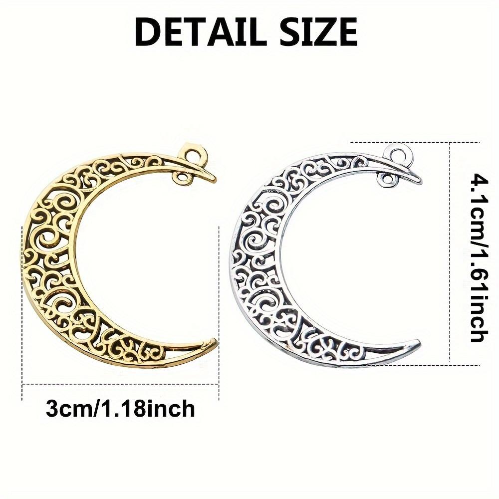 5/10/20pcs Simple Hollow Moon Small Pendant Hollow Crescent Alloy Pendant Necklace Bracelet Foot Chain Phone Chain DIY Jewelry Making